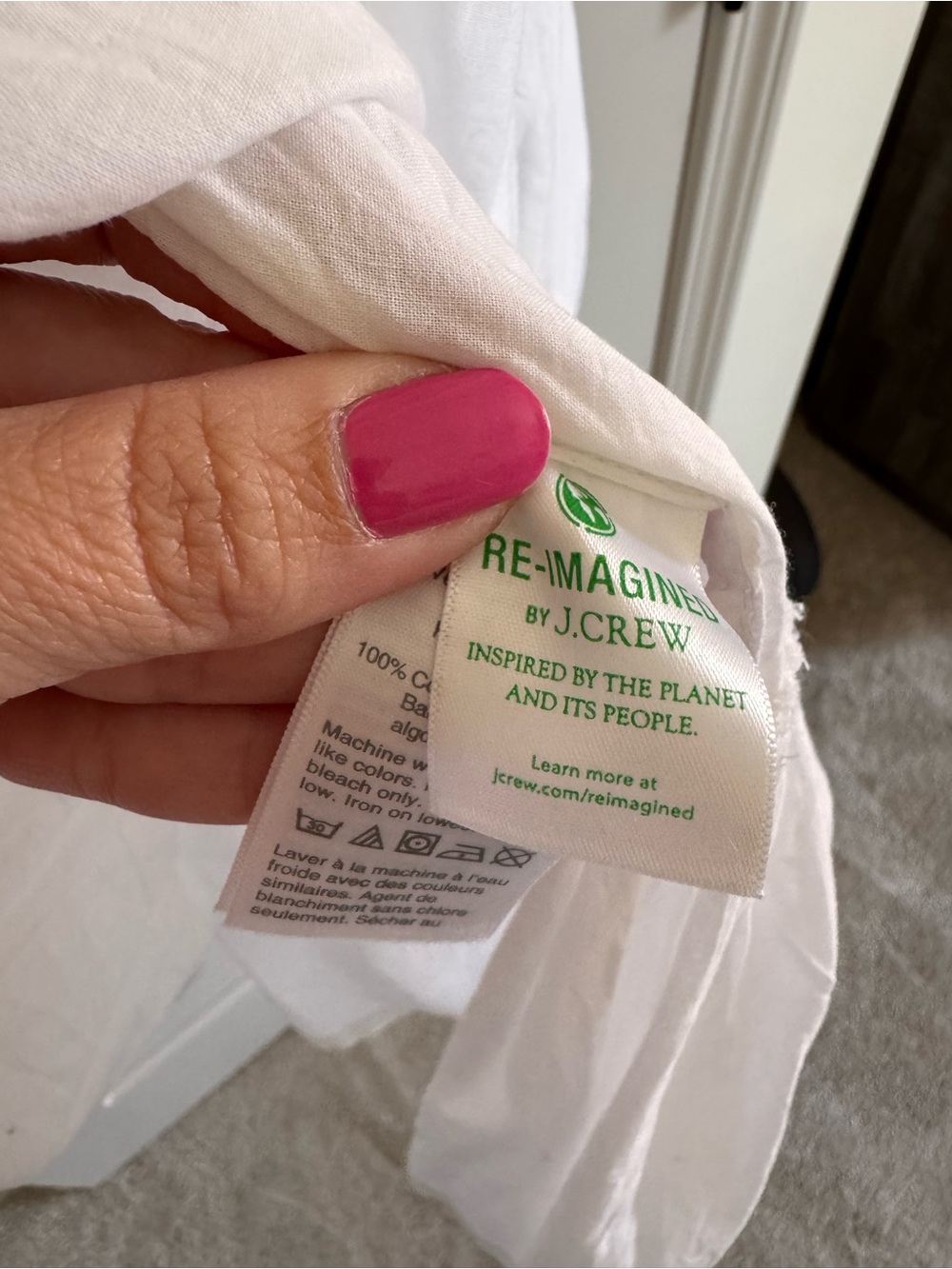 J. Crew white ruffle cotton swim cover M - Picture 3 of 4